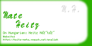 mate heitz business card